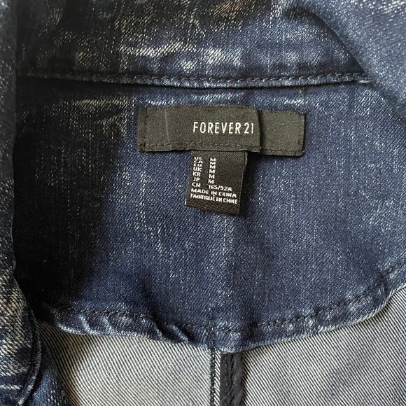 Rare Forever 21 Southwestern Aztec Denim Jacket | Vintage Wash, Oversized Medium - Picture 4 of 10